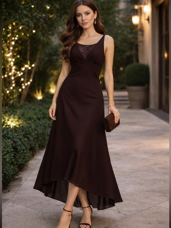 Los Angeles Gal Dresses & Skirts - Vintage Los Angeles Gal Y2K Chocolate Brown Maxi Slip Dress Size 10 90’s Grunge